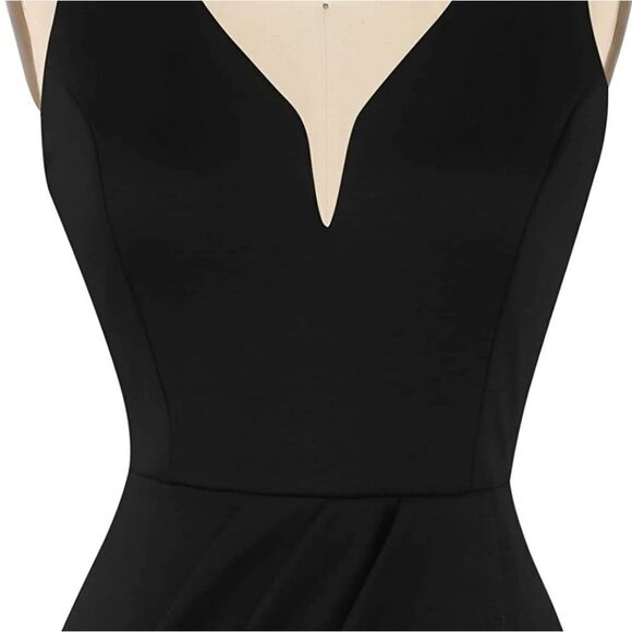 NWT oxiuly Women's Wrap V Neck Bodycon Ruched Cocktail Party Dress - Picture 4 of 4